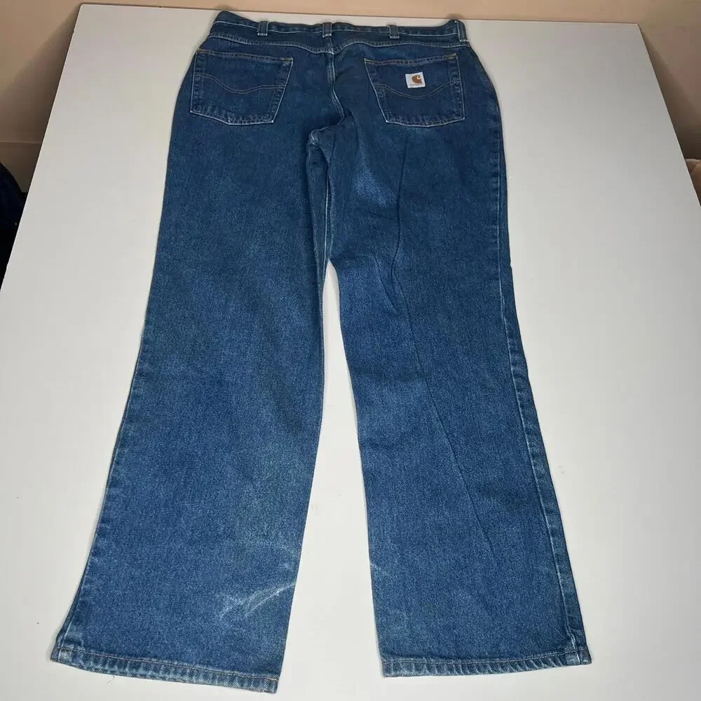 Carhartt Relaxed Fit Blue Denim Jeans 36x32 Mexico Heavyweight Workwear‎